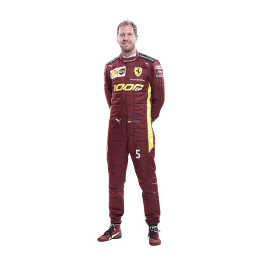 2020 Sebastian Vettel 1000 GP Ferrari F1 Racing Suit  | KarteX Racewear