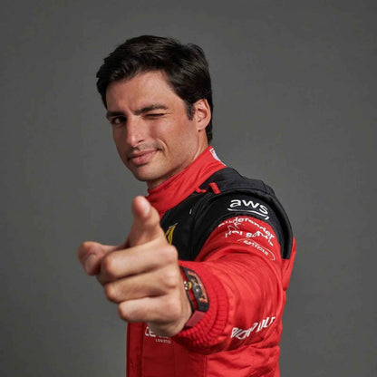 2023 New Carlos Sainz Jr Race Scuderia Ferrari F1 Replica Racing Suit