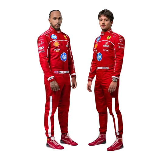 2025 F1 Racing Costume Worn by Charles Leclerc & Lewis Hamilton Ferrari | KarteX Racewear