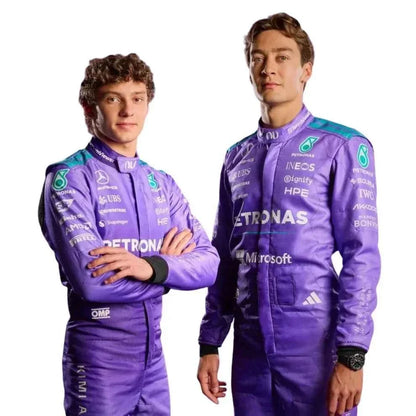 2026 F1 Racing Costume Worn by George Russell & Andrea Kimi Antonelli – Miami GP Mercedes | KarteX Racewear