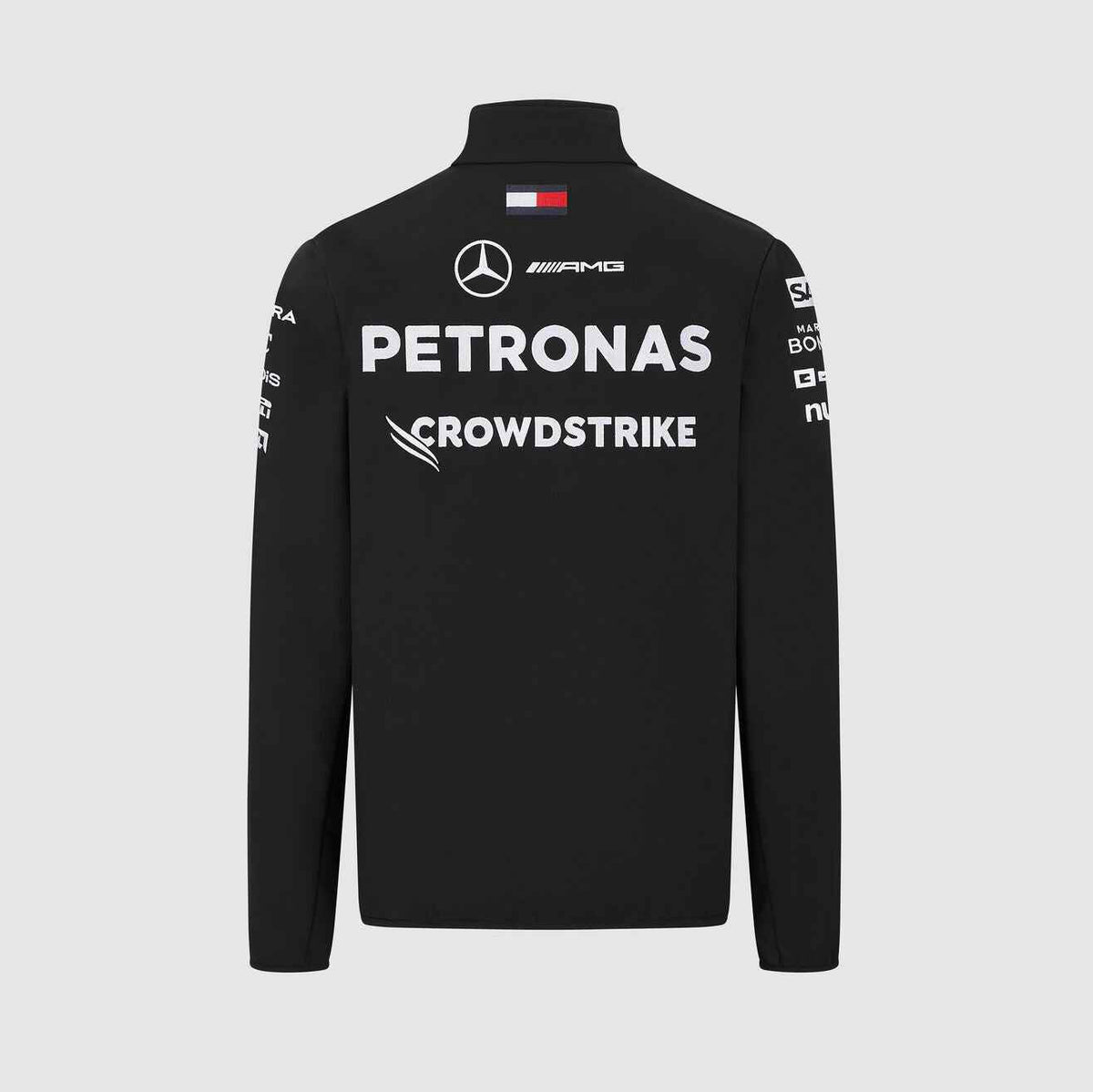 2023 Mercedes Team Jacket Black F1 Team Softshell Jacket