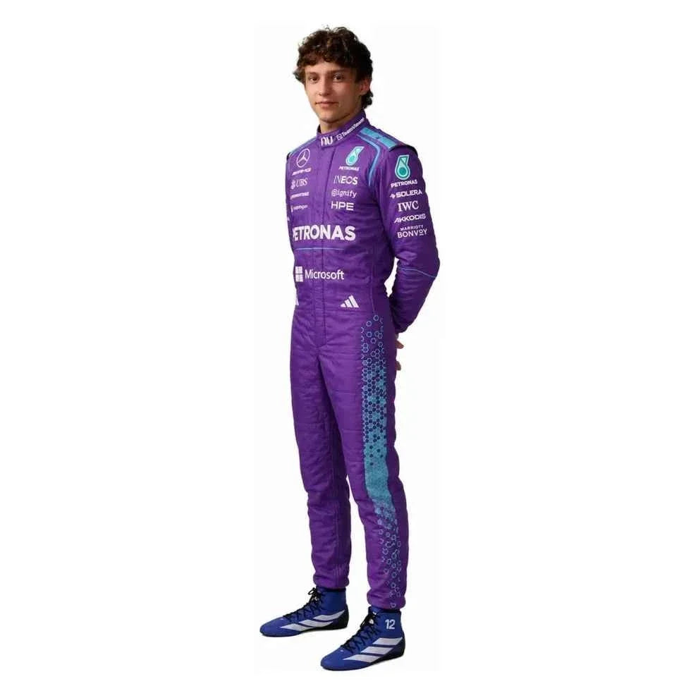 2026 F1 Racing Costume Worn by George Russell & Andrea Kimi Antonelli – Miami GP Mercedes | KarteX Racewear