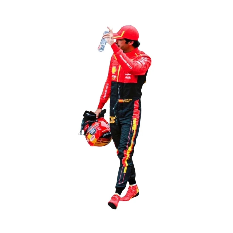 Carlos Sainz Jr. 2023 Spain Grand Prix Ferrari F1 Racing Suit | KarteX Racewear