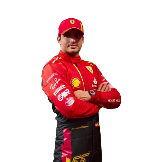 Carlos Sainz Jr. 2023 Spain Grand Prix Ferrari F1 Racing Suit | KarteX Racewear
