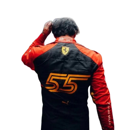 Carlos Sainz Jr. 2023 Spain Grand Prix Ferrari F1 Racing Suit | KarteX Racewear