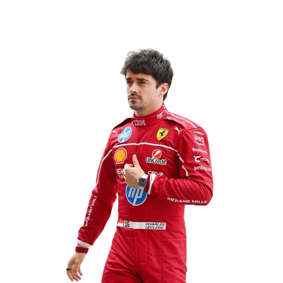 2025 F1 Racing Costume Worn by Charles Leclerc & Lewis Hamilton Ferrari | KarteX Racewear