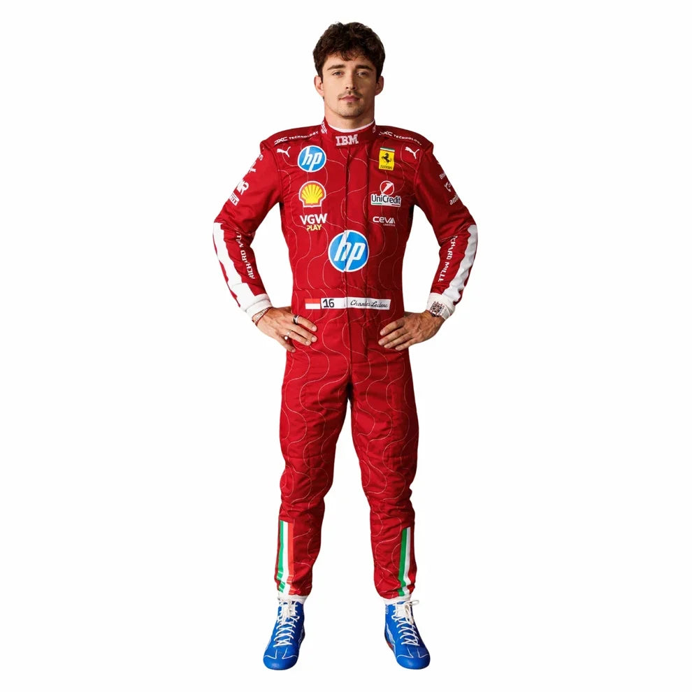 Charles Leclerc 2025 Monza GP Ferrari F1 Racing Suit | KarteX Racewear