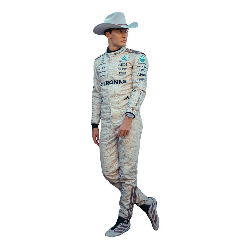 George Russell 2025 USA Austin GP Mercedes F1 Racing Suit | KarteX Racewear