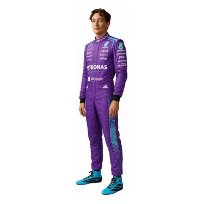 2026 F1 Racing Costume Worn by George Russell & Andrea Kimi Antonelli – Miami GP Mercedes | KarteX Racewear