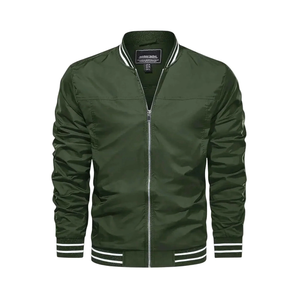 Men's Lightweight Bomber Jacket - Army Green