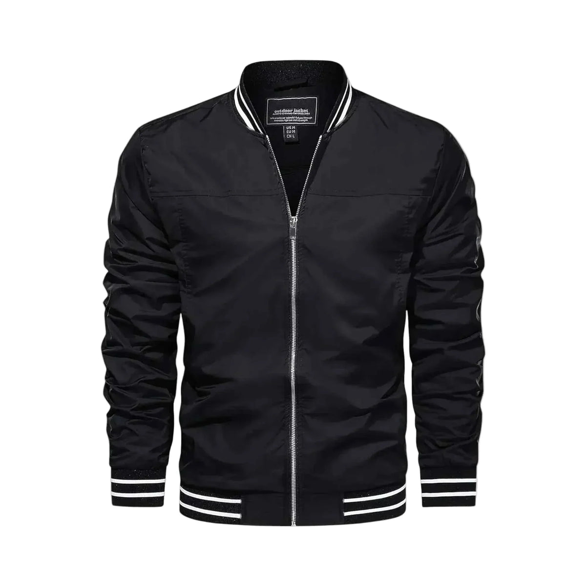 Men's Lightweight Bomber Jacket - Black